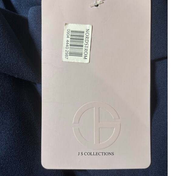 JS COLLECTIONS Womens Sleeveless Aubree Oversize Bow Jumpsuit 8 Navy 86411860 - Picture 11 of 14